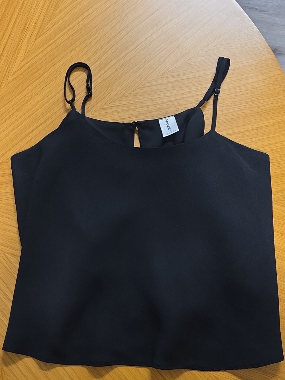 Black Flowy Spaghetti Strap Cami Top
